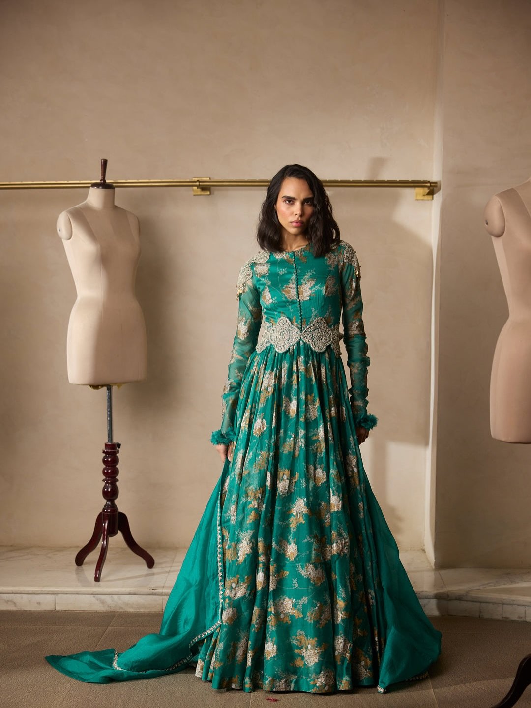 Instagram post with the caption: Power dressing, redefined.
Regal florals. Sculpted waist. A ...